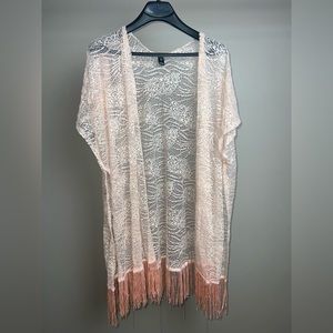 Light pink lace kimono one size